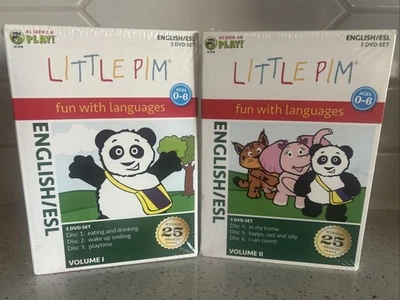 Little Pim English ESL Vol I &II (Volumes 1-2) Discs 1-6 New Sealed - Image 1 of 4