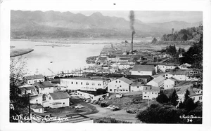Postal Wheeler Oregon 1950 vista aérea Christian #34 RPPC 25-9331 - Imagen 1 de 2