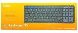 ZAGG Pro Keyboard 15 - Mid-Size Wireless Charging Desktop Keyboard NEU Open Box - Bild 1 von 4