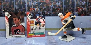 Figura suelta de hockey Eric Lindros 1993 alineación inicial con dos cartas volantes - Imagen 1 de 2