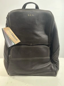 DayTrekr brauner kompakter Leder Laptop Rucksack - UVP 285 $ - neu mit Etikett - Bild 1 von 9
