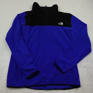 North Face Pullover Herren 2XL blau schwarz Fleece Quarter Zip Jacke Outdoor XXL - Bild 1 von 8