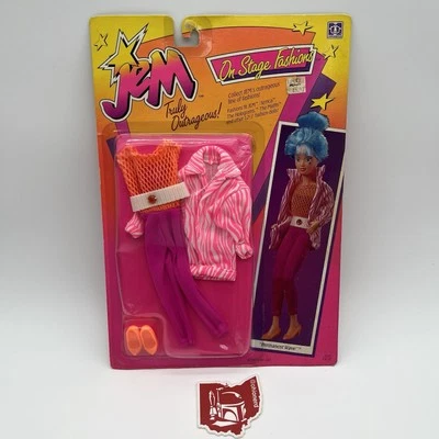 Traje de onda permanente Jem Truly Outrageous On Stage Fashions 1986 Hasbro sellado Foto 1 de 4