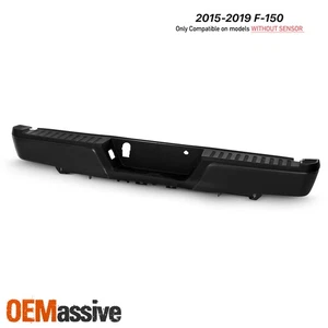 Fits 15-19 Ford F-150 Standard Bed Black Pannel Rear Bumper Step Pads Set - Picture 1 of 6