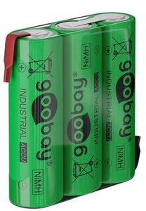3x AA (Mignon) - 2100 mAh; 3x AA (Mignon) - 2100 mAh, Grün - Lötfahne (Z), Nicke - Bild 1 von 1