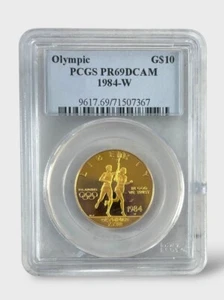 1984-W Olympic $10 Gold Ten Dollar Commemorative PR69DCAM PCGS - Picture 1 of 5