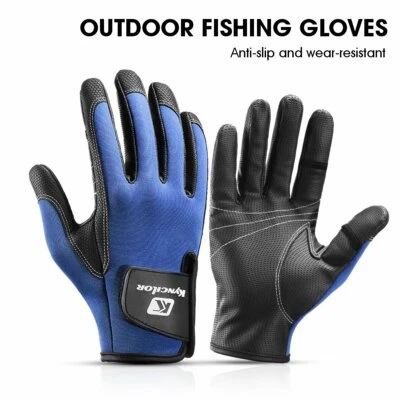 Waterproof Fishing Gloves for Men Women - Protective, 2-Cut Fingers, Anti-slip - Image 1 of 4