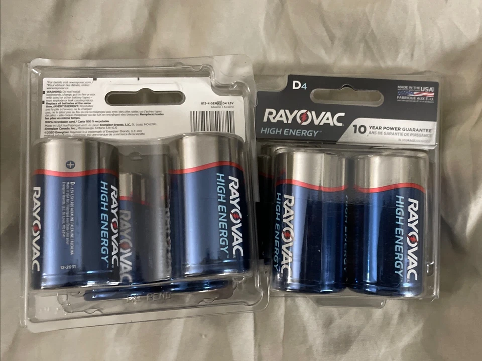 Baterías alcalinas D Rayovac - 4 unidades Foto 1 de 1