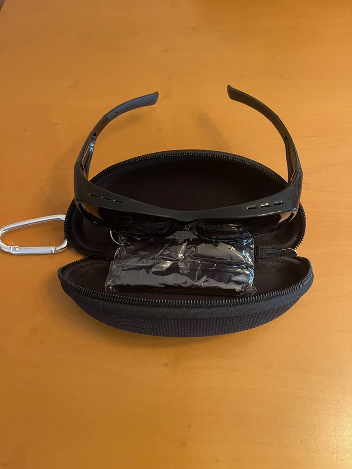 Duco, Italy Fitover DC8954 Sunglasses 61-15-131 Black W/ Hard & Soft Case,tool - Image 1 of 4