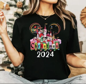 2024 Christmas unisex t-shirt,Night before christmas party, Disney Christmas - Picture 1 of 5