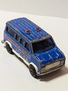 Fourgon Police Van Blue Car Diecast Metal Majorette ECW 1:65 France 279 / 234 - Picture 1 of 9