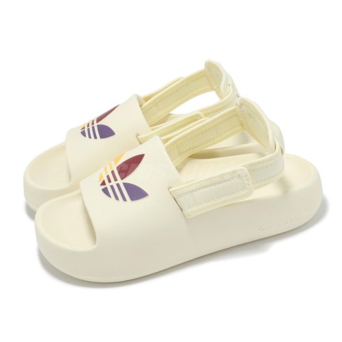 adidas Originals Adifom Adilette J Cream White Purple Kids Youth Sandal JP5521