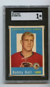 1959-60 Topps Bobby Hull Chicago Black Hawks #47 ๐๐ณ๐ฅ SGC Graded 1 - Picture 1 of 2