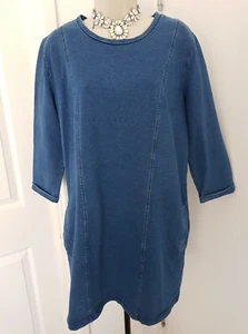 WOOLOVERS Dress UK 12 Oversized Jeans Party Evening Cocktail Guest Occasion - Picture 1 of 9
