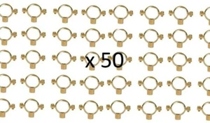 Munsen Ring 28mm Brass M10 Pipe Clip Bracket X 50 Pipe Ring - Picture 1 of 1