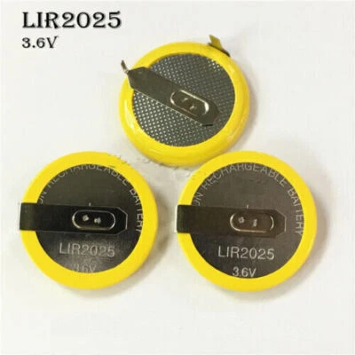 3PCS LIR2025 3.6V Charging Button Battery lithium ion rechargeable battery - Image 1 of 3