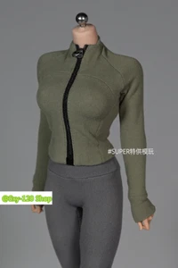 1/6 Female Green Zipper Tights Tops Clothes For 12"PH TBL JO Action Figure Body - Picture 1 of 3