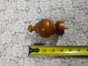 Wood finials for 1 3/8" Rods. Oak Color. (Free shipping on orders $25+) - Picture 1 of 4