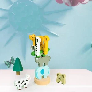 Wooden Animal Stacking Toys Balance Toy for Birthday Gifts Festival New Year - Picture 1 of 5