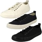 Mens Clarks Lace Up Breathable Canvas Trainers - Roxby Lace
