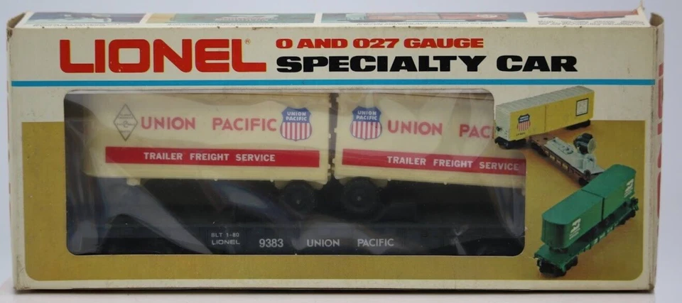 Lionel 9383 Union Pacific Flatcar With Piggyback Trailers