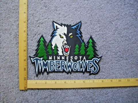 1 BIG RARE MINNESOTA TIMBERWOLVES JACKET PATCH BASKETBALL NBA IRON ON PATCH Cover