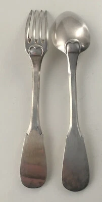 Couvert de baptême Ercuis métal argenté - Photo 1/3