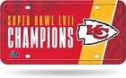 Plaque d'immatriculation auto étiquette métal Kansas City Chiefs, Super Bowl 2023 LVII...
