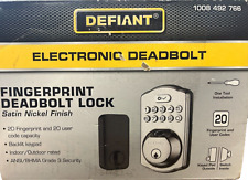 Defiant Electronic Fingerprint Deadbolt Satin Nickel Finish