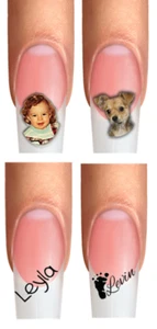 Envolturas tatuajes de uñas su motivo deseado texto deseado con motivo, a partir de 10 piezas Nail Art - Imagen 1 de 13
