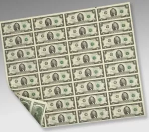 2013 Full Uncut Sheet Of 32 Notes $ 2 Two Dollar - Picture 1 of 3