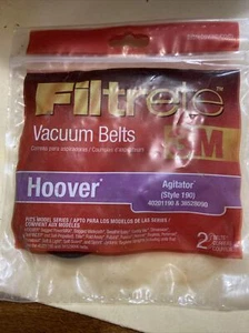 NOS 2 Pk Filtrete VACUUM BELTS 64190A HOOVER AGITATOR Style 190 ELECTROLUX Etc - Picture 1 of 4