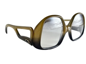 VINTAGE DIOR GREEN CUT OUTS OPTYL SUNGLASSES GERMANY 1970'S - Picture 1 of 8