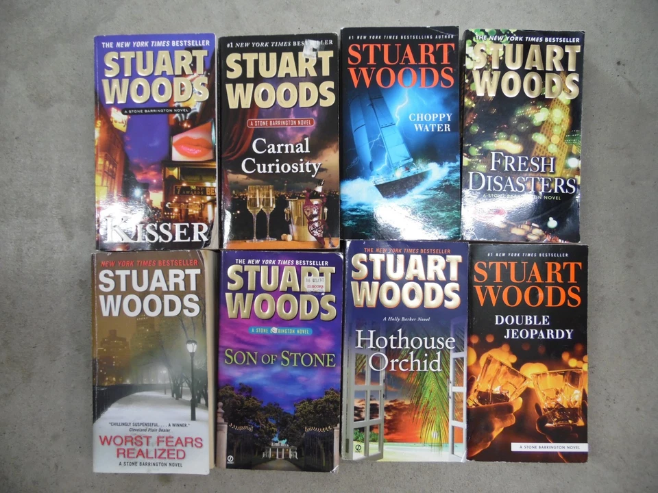 Stuart Woods Novels Lot of 8 Paperback Books Good Condition Foto 1 de 1