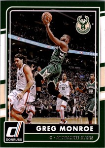 2015-16 Donruss Milwaukee Bucks Basketball Card #186 Greg Monroe