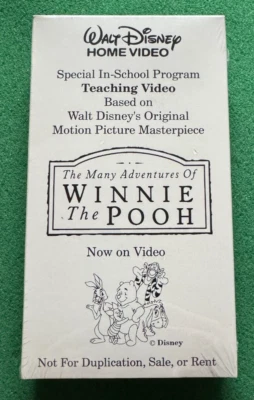 DISNEY Many Adventures of Winnie the Pooh In-School Program VHS NEW SEALED - Image 1 of 2