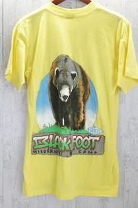 Top Half Tag Shirt Pocket Tee Bear Black Foot Wilderness Camp Forest Trail - Picture 1 of 7