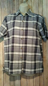 Jennifer Moore Women's Cotton Plaid Short Sleeve Shirt Size 5 Medium - Picture 1 of 7