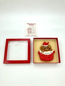 Adorno de árbol de Navidad vintage hawaiano Poi People bronceado regalo ratón - Imagen 1 de 4