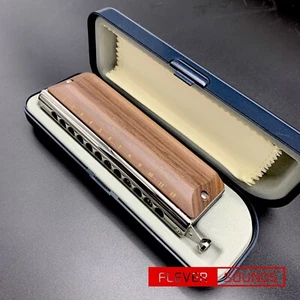 SUZUKI G-48W Chromatic Harmonica Gregoa Series Wooden Cover Model 3-Octave - Picture 1 of 12