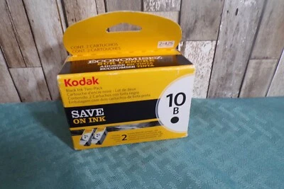Cartucho de tinta negro Kodak 10B original paquete de 2 nuevo sellado Foto 1 de 2