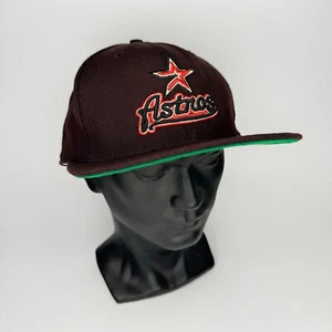Cappello Vintage New Era Collezione Cooperstown Houston Astros Taglia 7 1/2 Lana USA - Foto 1 di 7