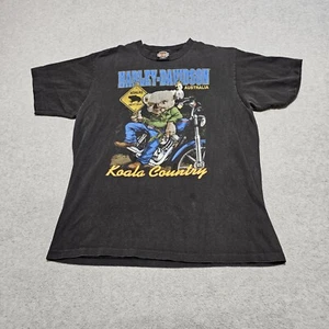 Camisa Harley Davidson vintage para hombre grande negra Australia koala motociclismo - Imagen 1 de 10