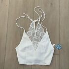 NEW $38 Free People Size Small Century Brami Longline Lace Bralette Crop Top