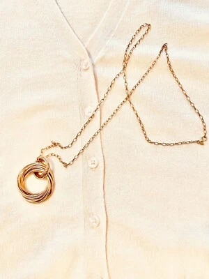 Bronzo Italia Rolling Circle Pendant with 36 inch Rolo Link Chain - Image 1 of 4