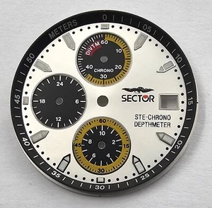 NOS Sector STE- CHRONO Depthmeter esfera sphere 5215330002 dial watch vintage - Imagen 1 de 2