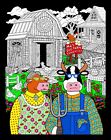 Ma  Pa Egg Farm - Large 16x20 Inch Fuzzy Velvet Coloring Poster