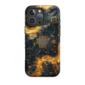 Matte Liquid Circuits MagSafe® Tough Case for iPhone® - Picture 1 of 13