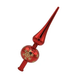  Topper per albero di Natale rosso vetro finale albero topper piccolo vetro soffiato natale  - Foto 1 di 7