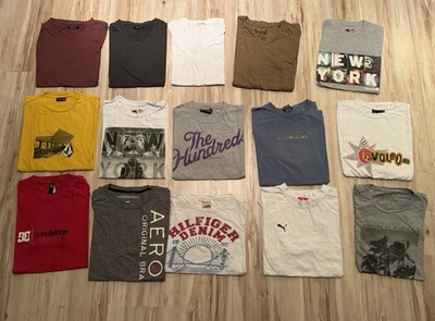 15 T-Shirts Gr. S, M T-Shirt Volcom, Hilfiger, Quiksilver, Puma, DC etc. - Bild 1 von 4